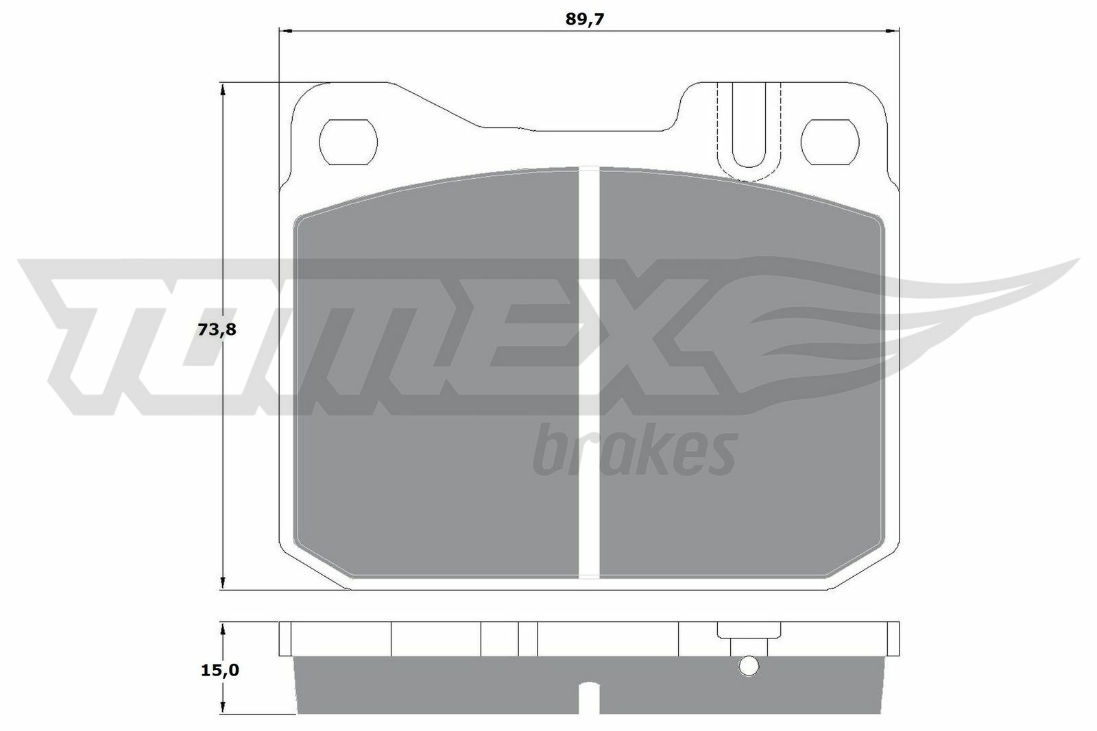 Sada brzdových destiček, kotoučová brzda TOMEX Brakes